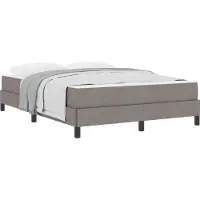 vidaXL Boxspringbett Taupe 140 x 200 cm Stoff