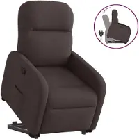 Syfax Relaxsessel mit Aufstehhilfe Dunkelbraun Stoff