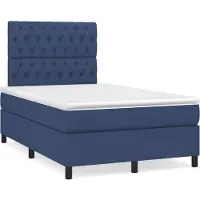 Syfax Boxspringbett mit Matratze Blau 120x200 cm Stoff