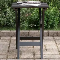 vidaXL 2024 Gartenmöbel Beistelltisch Klappbar Schwarz Massivholz Pappel Gartentische 2602510