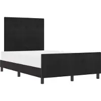 vidaXL Boxspringbett mit Kopfteil Schwarz 120 x 190 cm Samt