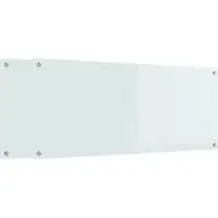 vidaXL Küchenrückwand 2 stk. Weiß 120 x 50 cm Gehärtetes Glas