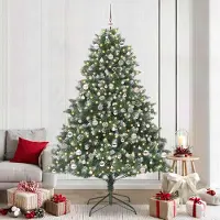 vidaXL Eleganten-Stil Künstlicher Weihnachtsbaum mit 300 LEDs Grün 160 x 160 x 240 cm DE9022575