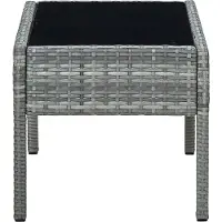 vidaXL "Winter Sale" Gartentische - Grau Gartentisch Grau 75x40x37cm Poly Rattan DE1870041