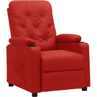 vidaXL Möbel Relaxsessel Weinrot Kunstleder - Fernseh- & Relaxsessel 339128