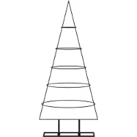 vidaXL "Winter Sale" Künstliche Weihnachtsbäume - Schwarz Metall-Weihnachtsbaum für Dekorationen Schwarz 125cm DE1890985