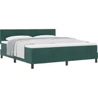 Syfax Boxspringbett mit Matratze Dunkelgrün 180 x 200 cm Samt