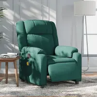 vidaXL Massagesessel Elektrisch Dunkelgrün Stoff , Klassische Sessel 2024 Neu