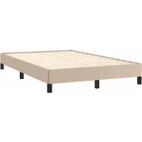 Syfax Bettgestell ohne Matratze Cappuccino-Braun 120x190cm Kunstleder