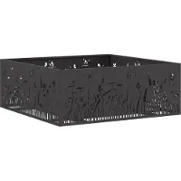 vidaXL Feuerschale Schwarz 80 x 80 x 30 cm Wetterfeststahl