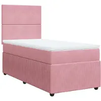 Syfax Boxspringbett mit Matratze Rosa 100x200 cm Samt