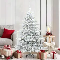 Prolenta Maison Exclusive - Künstlicher klappbarer Weihnachtsbaum Weiß 150 cm PVC und Stahl