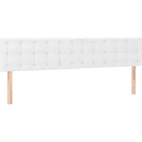 Syfax Kopfteile Weiß 200x5x78/88 cm Kunstleder