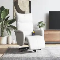 Prolenta Maison Exclusive - Massagesessel mit Fußteil Weiß Kunstleder