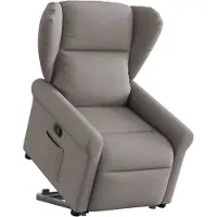 Syfax Relaxsessel mit Aufstehhilfe Taupe Stoff