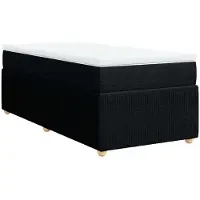 Syfax Boxspringbett mit Matratze Schwarz 90x200 cm Stoff
