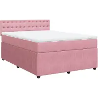 Syfax Boxspringbett mit Matratze Rosa 160x200 cm Samt