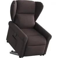 Syfax Relaxsessel mit Aufstehhilfe Dunkelbraun Stoff