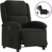 Syfax Relaxsessel Elektrisch Schwarz Stoff