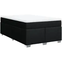 Syfax Boxspringbett mit Matratze Schwarz 120x200 cm Stoff