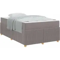 Syfax Bettrahmen mit Matratze Taupe 120 x 200 cm Stoff