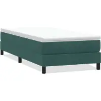 Syfax Boxspringbett ohne Matratze Dunkelgrün 100x210 cm Samt