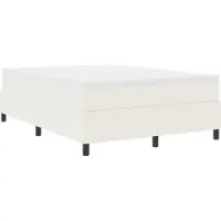 Syfax Plattformbettgestell Creme 160 x 200 cm Cordstoff