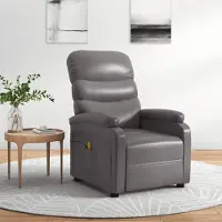 vidaXL Design New Massagesessel Grau Kunstleder - Massagesessel Möbel2025 CHY4738647 1parcel