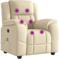 Syfax Massagesessel Creme Stoff