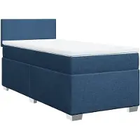 Syfax Boxspringbett mit Matratze Blau 100x200 cm Stoff