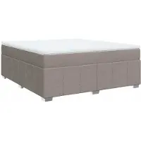 Syfax Boxspringbett mit Matratze Taupe 180x200 cm Stoff