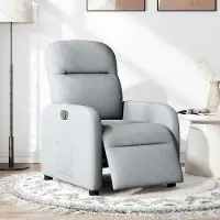 Prolenta Maison Exclusive - Relaxsessel Elektrisch Hellgrau Stoff