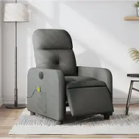 vidaXL CLORIS Massagesessel Elektrisch - Dunkelgrau Stoff - Fernsehsesel LL0000254832