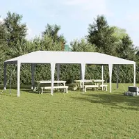 Syfax Party-Zelt Weiß 800 x 400 x 266 cm Polyethylen und Stahl