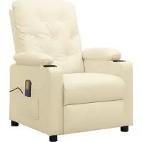 Syfax Massagesessel Creme Kunstleder
