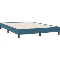 Syfax Bettgestell ohne Matratze Dunkelblau 140x220 cm Samt