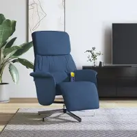 vidaXL Cloris DesignMöbel Massagesessel mit Fußteil Blau Stoff , Klassische Sessel 2024 Neu