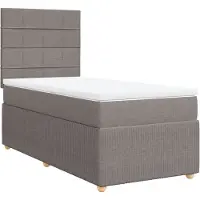 Syfax Boxspringbett mit Matratze Taupe 80x200 cm Stoff