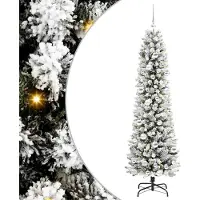 vidaXL "2026 Moderne" Künstlicher Weihnachtsbaum mit 300 LEDs mit Ständer Weiß 180cm - Künstliche Weihnachtsbäume CC664445