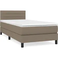 Syfax Boxspringbett mit Matratze Taupe 80x200 cm Stoff