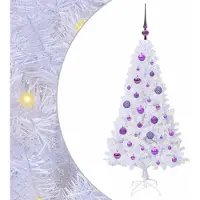 Syfax Künstlicher Weihnachtsbaum Weiß 120 cm PVC und Stahl