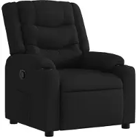 Syfax Relaxsessel Schwarz Stoff, manuelle Liegefunktion, gepolstert, 77x93x99 cm (B x T x H)