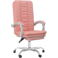 Syfax Bürostuhl mit Liegefunktion Rosa Kunstleder