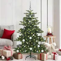 vidaXL "Schlussverkauf" Künstlicher klappbarer Weihnachtsbaum(1 pc) - Kunstbaum/Tannenbaum - Grün 150 cm PVC und Stahl C7974