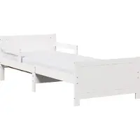 vidaXL Bettrahmen mit ausziehbarem Matratze Weiß 80 x 200 cm