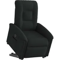 Syfax Relaxsessel mit Aufstehhilfe Schwarz Stoff