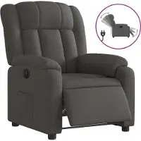 Syfax Relaxsessel Elektrisch Dunkelgrau Stoff