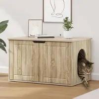 vidaXL "Schlussverkauf" Katzenhaus moderne - Max. Gewicht: 60 kg - Sonoma 85x55x50,5 cm Holzwerkstoff C15730