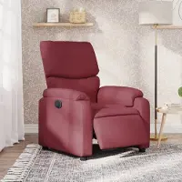 vidaXL Relaxsessel Einzelsofa Elektrisch Weinrot Stoff 3204803