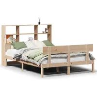 Syfax Massivholzbett mit Regal ohne Matratze 160x200 cm Kiefernholz